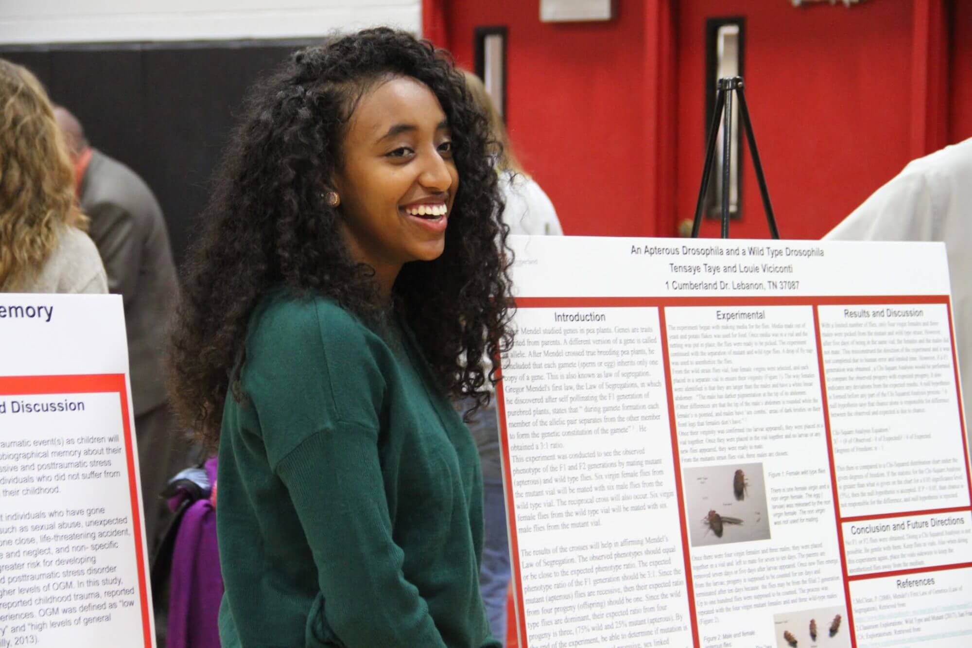 Female student presenting at Cumberland University
